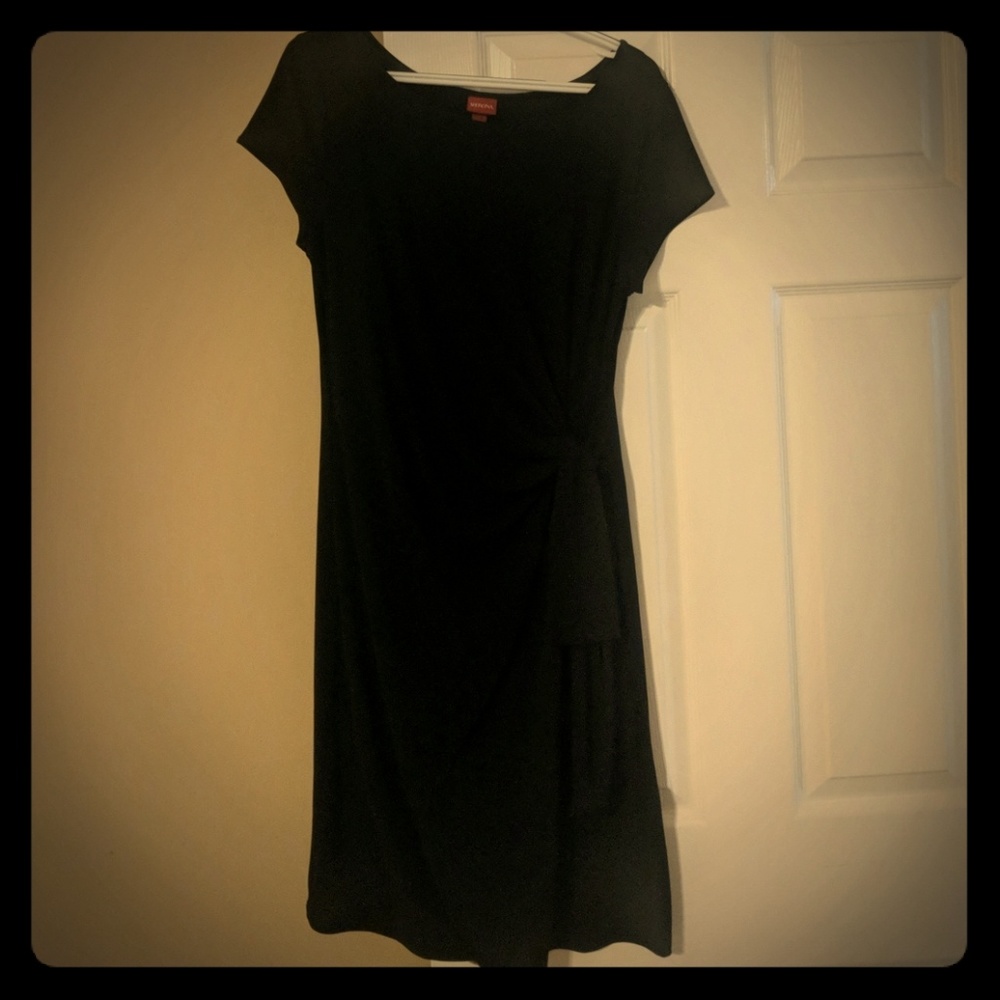 Black Merona mock wrap dress